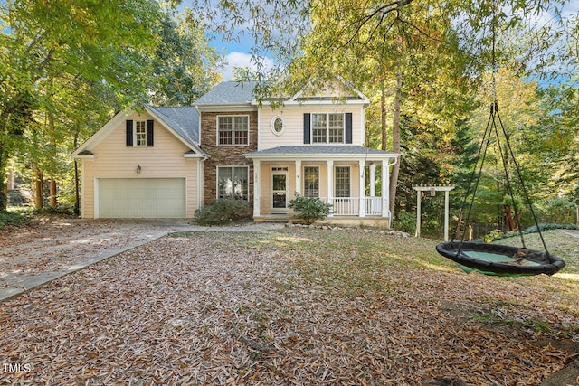 front of property featuring covered porch