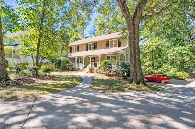 view of front of home with a porch