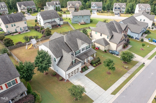 birds eye view of property featuring a residential view