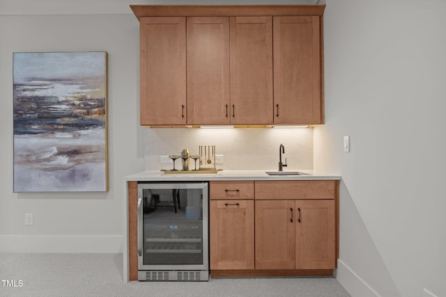701 Dartmouth Rd, Raleigh, NC 27609 - indoor wet bar with wine cooler and baseboards