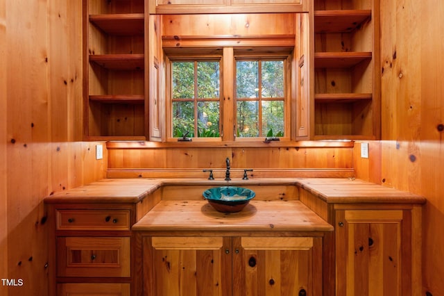 3105 Cone Manor Ln, Raleigh, NC 27613 - bathroom view of wooden walls and vanity