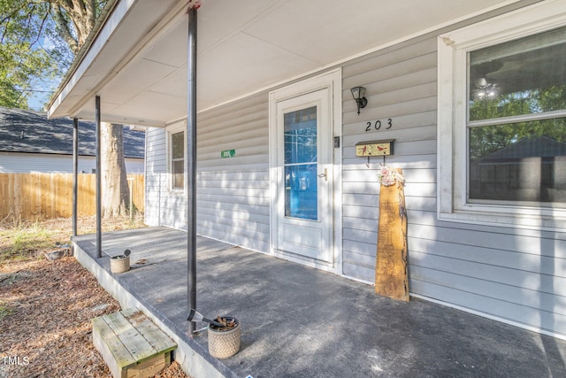 view of doorway to property