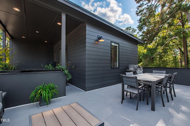 view of patio / terrace with grilling area and outdoor dining space