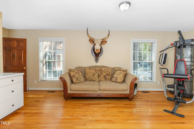 interior space featuring light hardwood / wood-style flooring