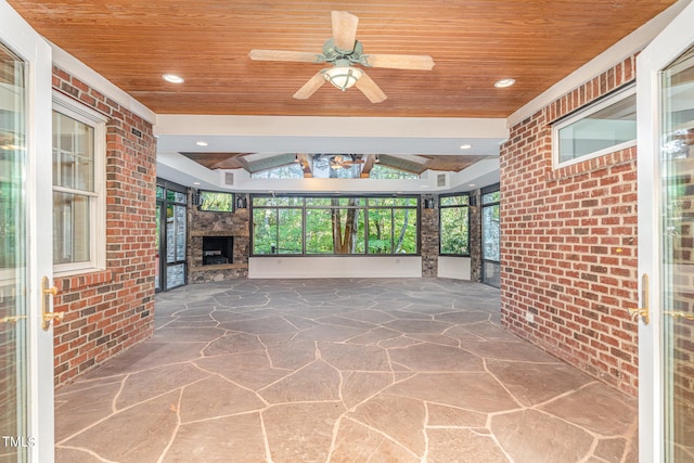 view of patio / terrace featuring ceiling fan