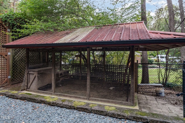 view of community with a gazebo