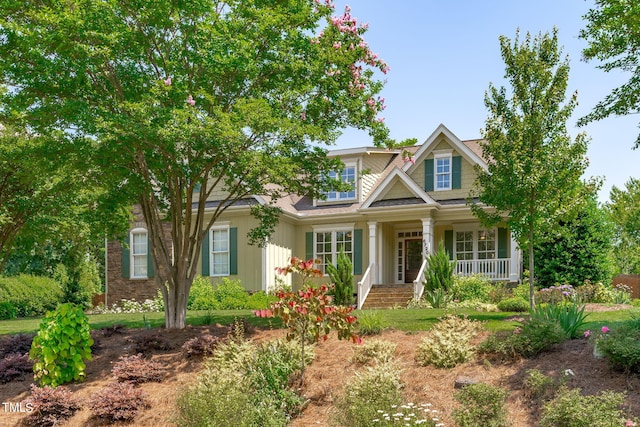 view of front of home with a porch