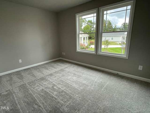 view of carpeted spare room