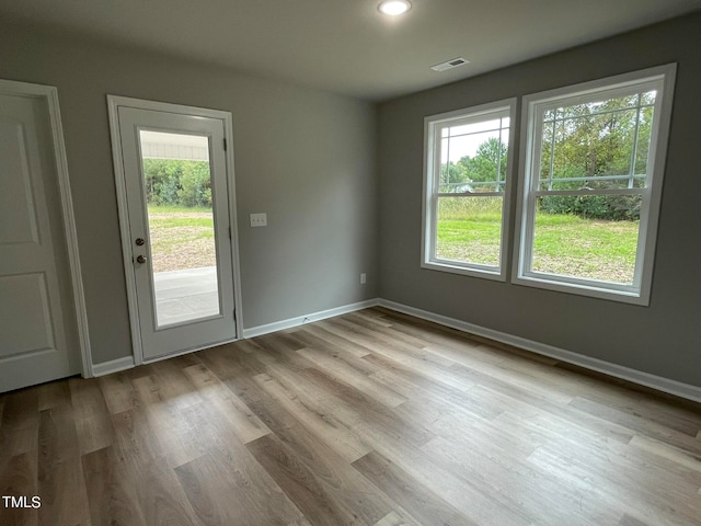 interior space featuring light hardwood / wood-style flooring