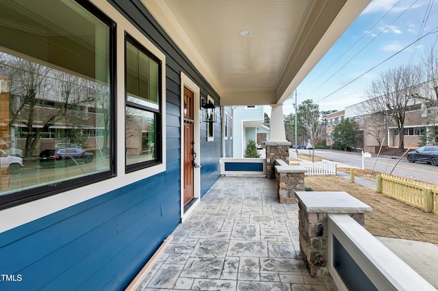 view of patio with covered porch