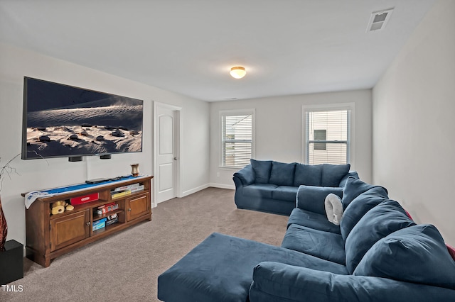 view of carpeted living room