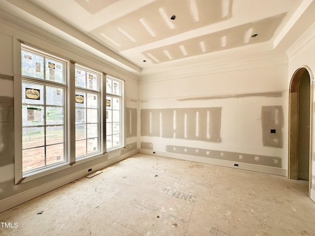 7000 N Ridge Dr, Raleigh, NC 27615 - spare room featuring arched walkways