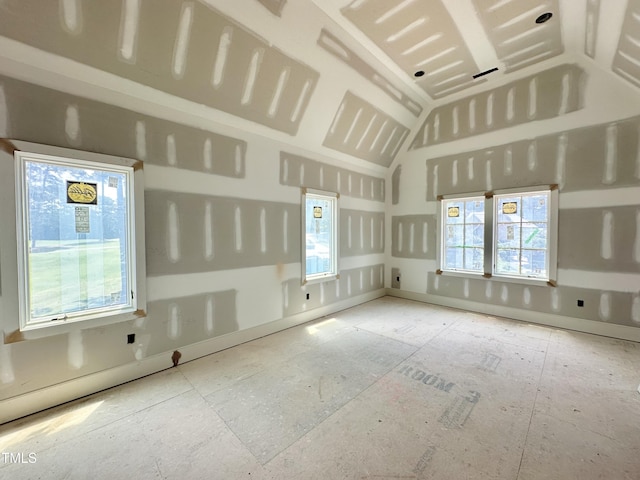 7000 N Ridge Dr, Raleigh, NC 27615 - spare room with lofted ceiling