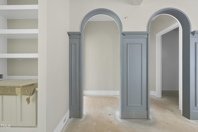 7000 N Ridge Dr, Raleigh, NC 27615 - hallway with concrete floors