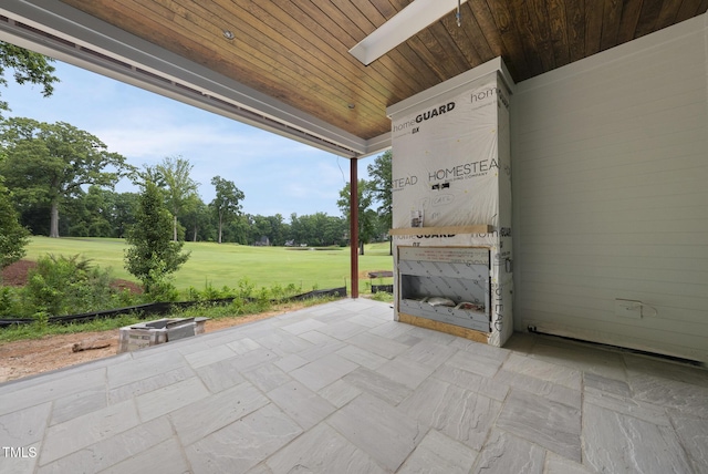 7000 N Ridge Dr, Raleigh, NC 27615 - view of patio / terrace featuring view of golf course and view of scattered trees