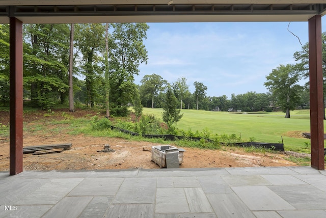 7000 N Ridge Dr, Raleigh, NC 27615 - view of patio / terrace with view of scattered trees and golf course view
