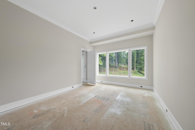 7000 N Ridge Dr, Raleigh, NC 27615 - spare room with baseboards and ornamental molding