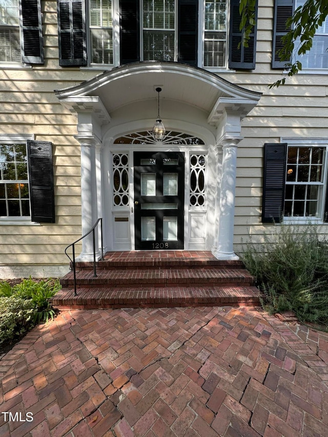 view of doorway to property