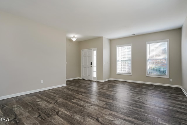 interior space featuring dark hardwood / wood-style floors