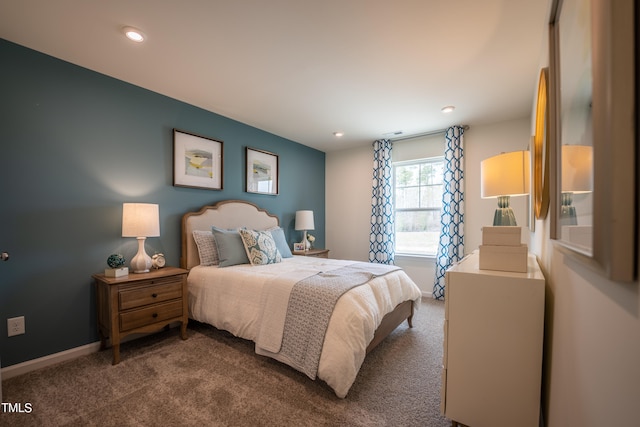 view of carpeted bedroom