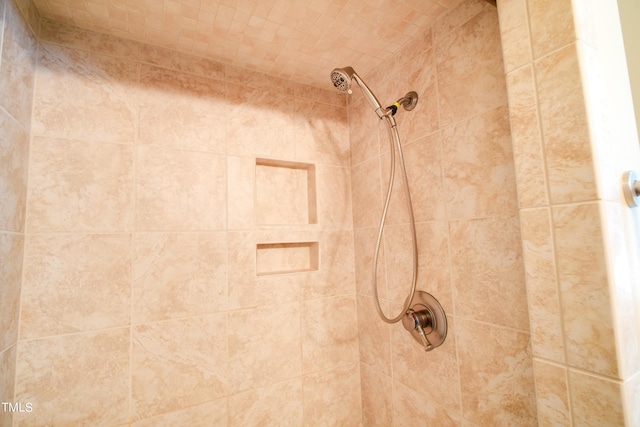 details with tiled shower