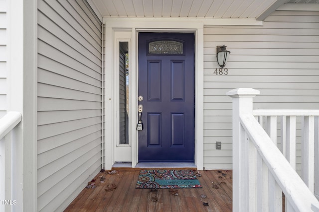 view of doorway to property