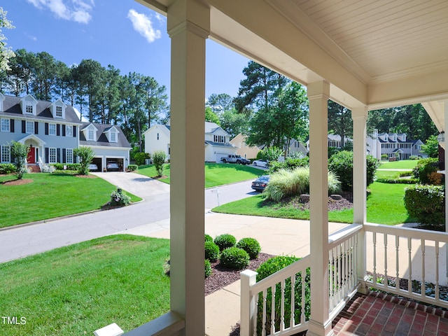 view of patio with covered porch