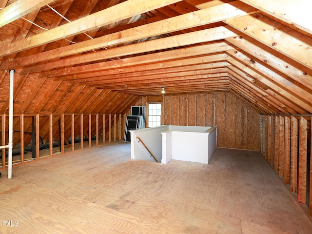 102 Preston Pines Dr, Cary, NC 27513 - unfinished attic with an upstairs landing