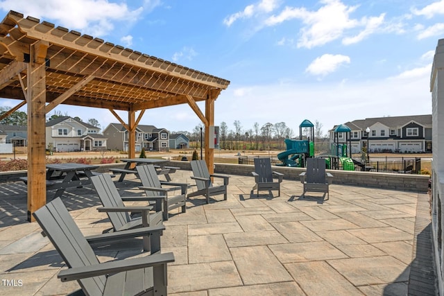 view of patio / terrace with a playground