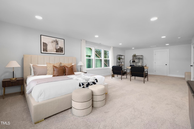 view of carpeted bedroom