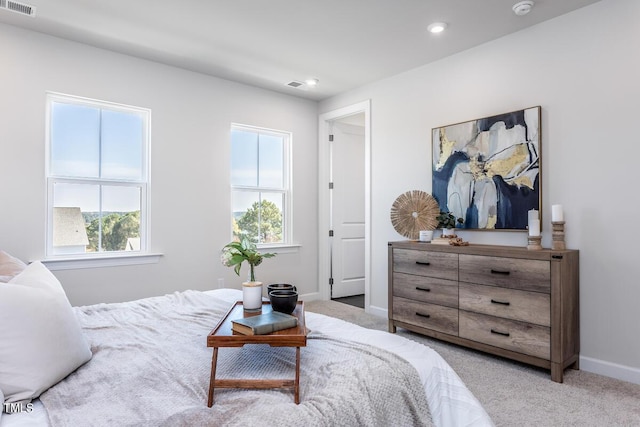 1206 Holding Village Way, Wake Forest, NC 27587 - bedroom featuring light colored carpet, baseboards, and recessed lighting