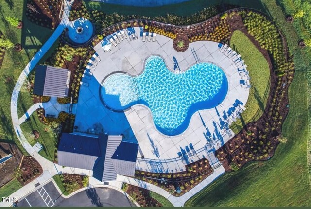 1206 Holding Village Way, Wake Forest, NC 27587 - aerial view of a pool