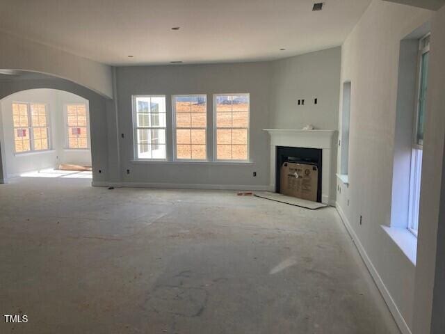 view of unfurnished living room