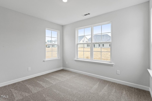 view of carpeted empty room