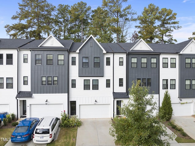 view of property with a garage