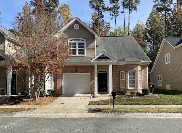 view of front facade featuring a garage