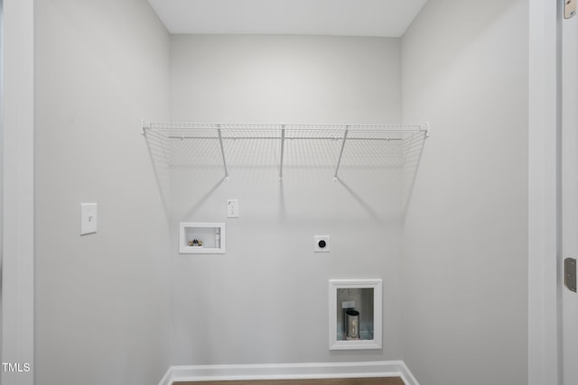 laundry room with washer hookup and hookup for an electric dryer