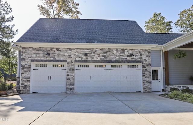 garage with driveway