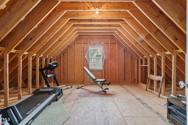 view of attic