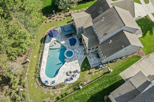 birds eye view of property