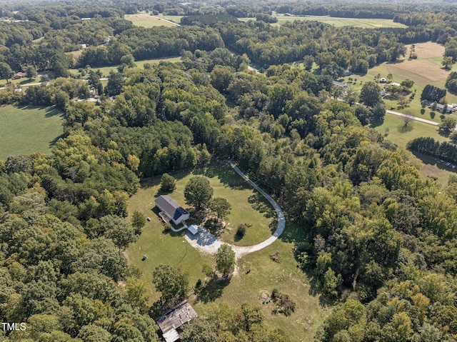 drone / aerial view featuring a rural view