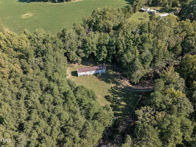 drone / aerial view with a rural view