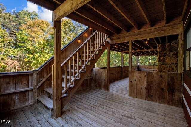 view of wooden terrace