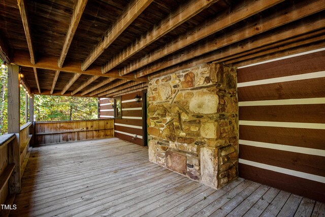 view of wooden deck