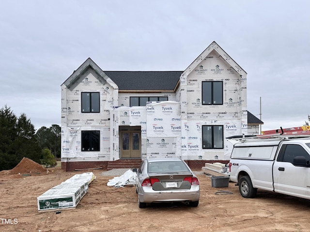 view of unfinished property