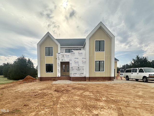 view of front of home with french doors