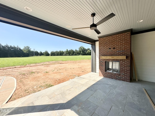 280 Forest Bridge Rd, Youngsville, NC 27596 - view of patio / terrace with ceiling fan