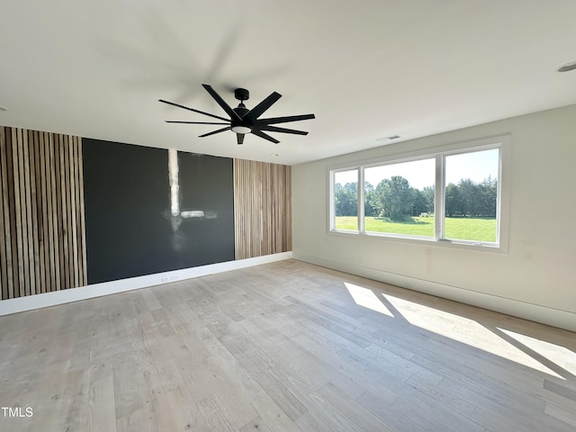 280 Forest Bridge Rd, Youngsville, NC 27596 - empty room featuring ceiling fan and wood finished floors
