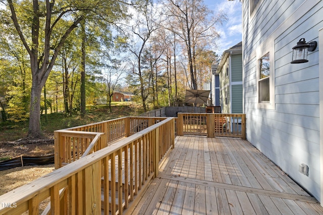 view of wooden terrace