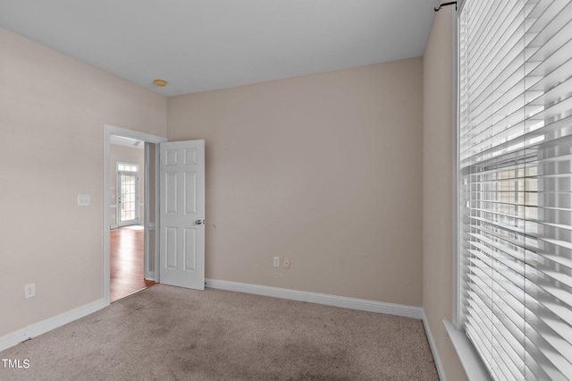 view of carpeted empty room